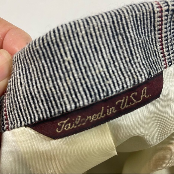 Cricketeer Houndstooth Blazer Vintage Tweed Jacket Sports Coat Men 40L Gray - Picture 10 of 14